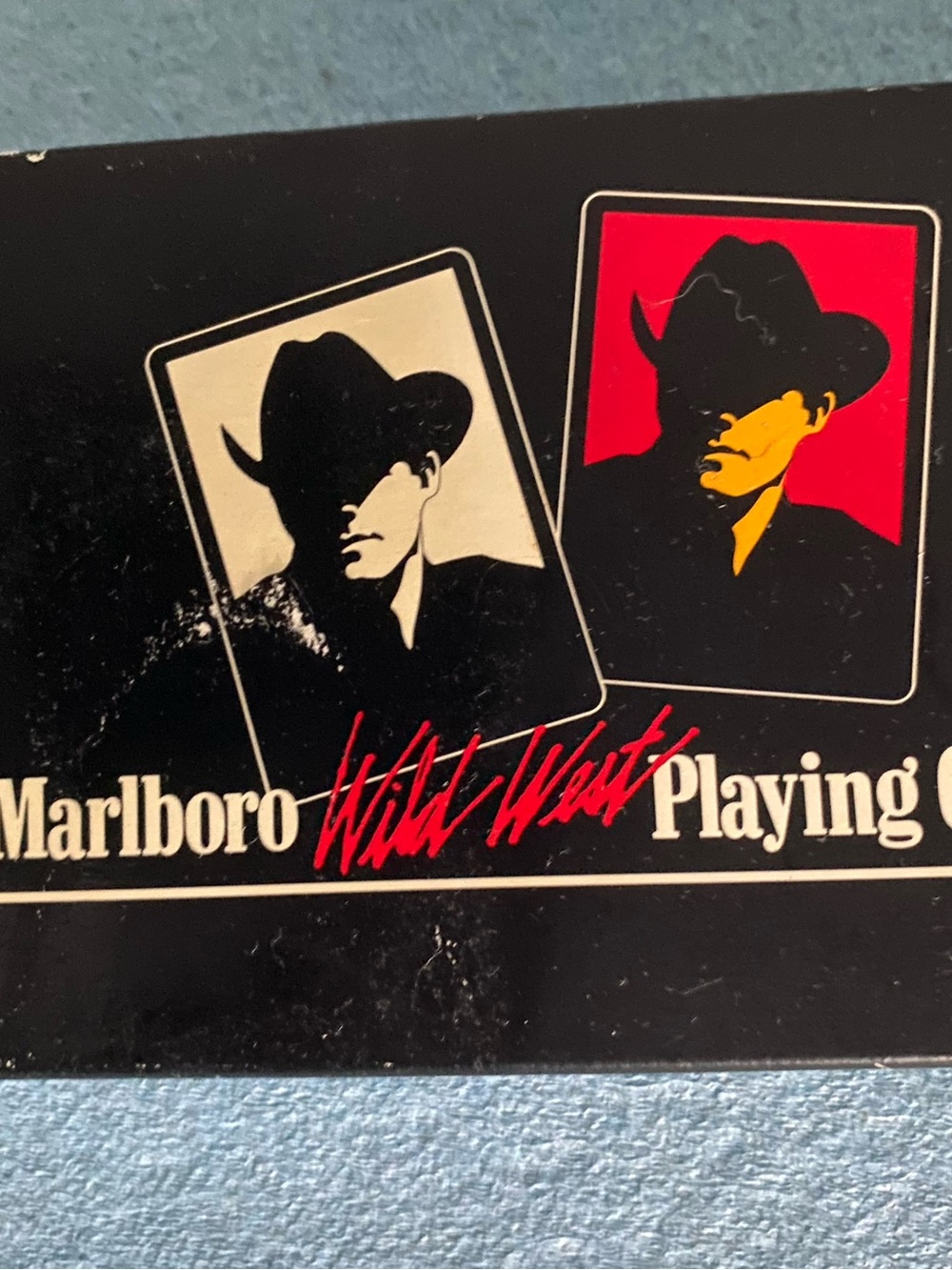 Vintage Marlboro Wild West, Black, Red & Cream Cowboy Playing Card Set 1991
